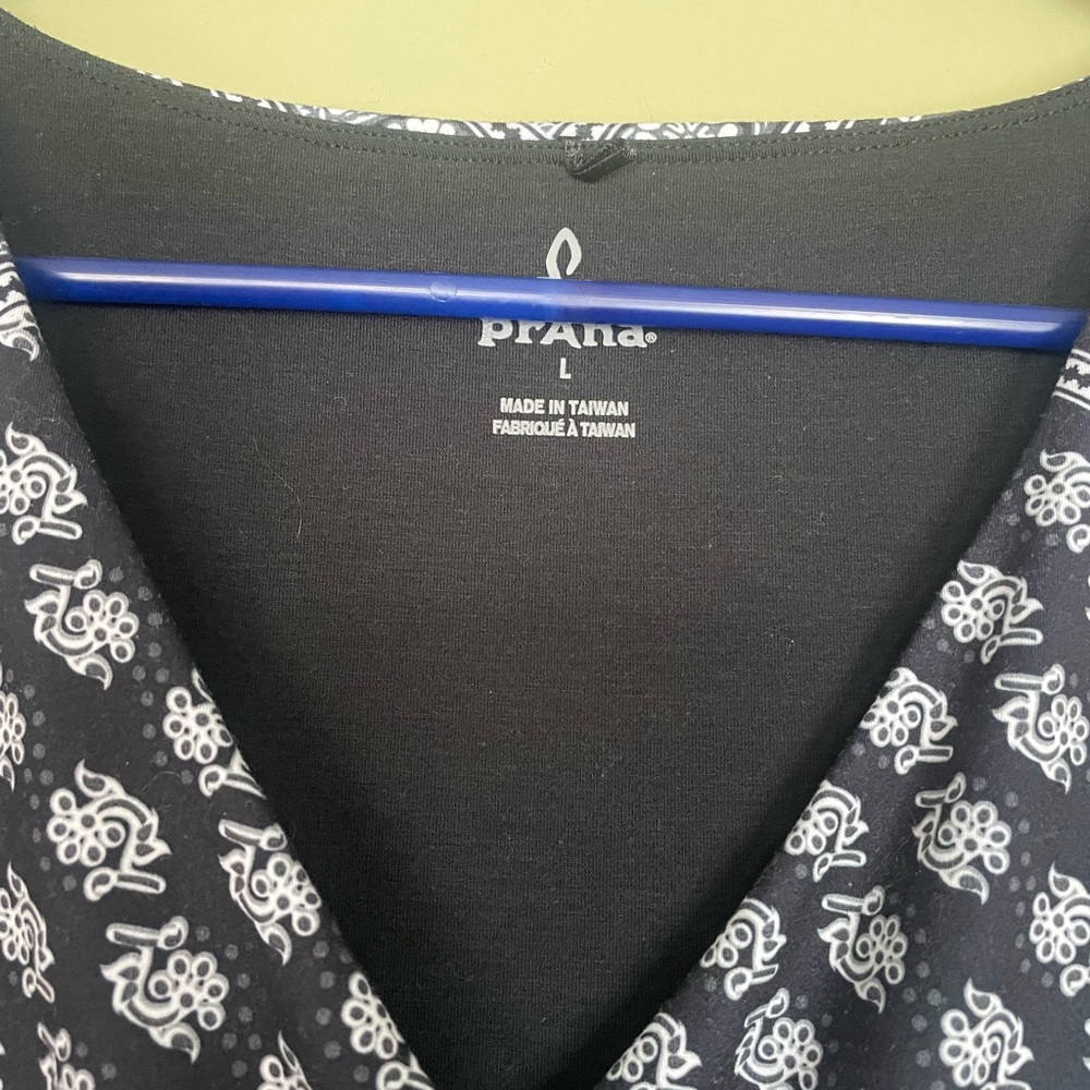 prAna Belladonna faux wrap dress Sz L - Picture 3 of 9